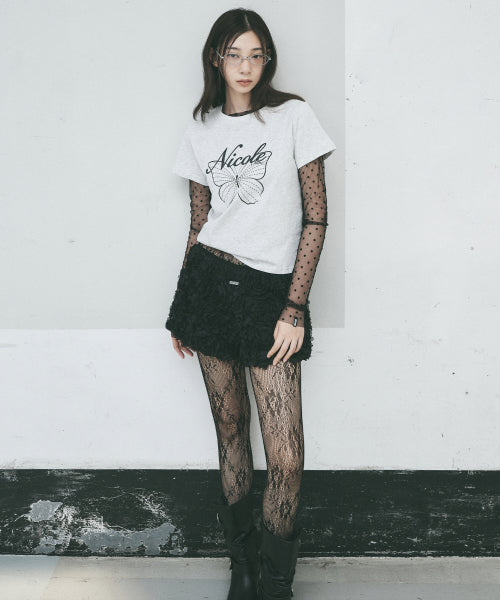 FLOWER MICRO SHORT PANTS #徐睿知同款! SILVER