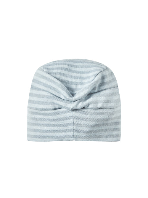 OVERSIZED STRIPE BEANIE LIGHT BLUE - 2 COLORS