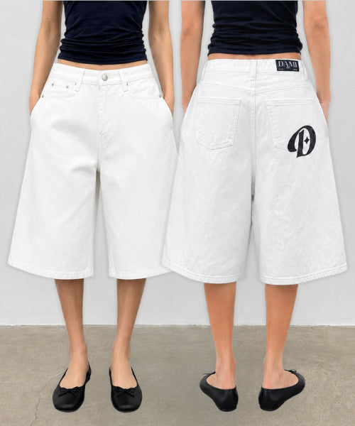 POCKET LOGO SHORTS - 2 COLORS IVORY