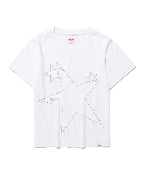 THREE SINGLE STAR TEE - 2 COLORS NAVY