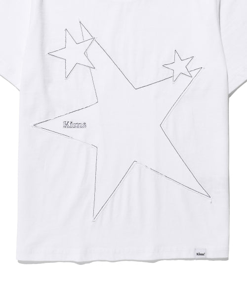 THREE SINGLE STAR TEE - 2 COLORS NAVY