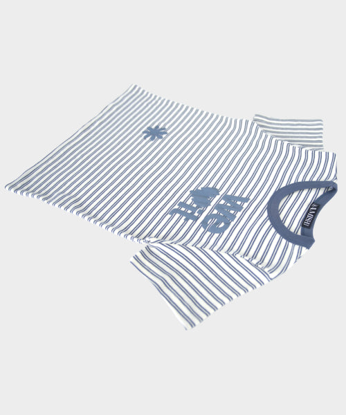 LOVE STRIPE T-SHIRT - 3 COLORS BLUE