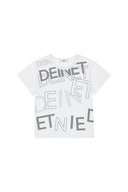 DEINET MIXED LOGO T SHIRTS - 3 COLORS WHITE