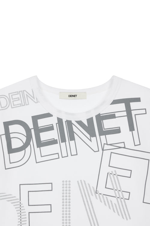 DEINET MIXED LOGO T SHIRTS - 3 COLORS WHITE