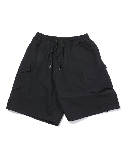 BERMUDA CARGO NYLON PANTS - 3 COLORS BLACK