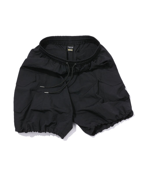 BERMUDA CARGO NYLON PANTS - 3 COLORS BLACK