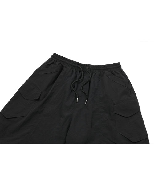 BERMUDA CARGO NYLON PANTS - 3 COLORS BLACK
