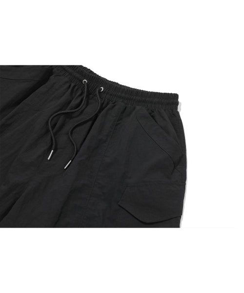 BERMUDA CARGO NYLON PANTS - 3 COLORS BLACK