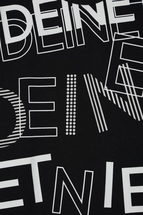 DEINET MIXED LOGO T SHIRTS - 3 COLORS BLACK