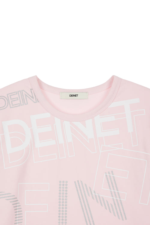 DEINET MIXED LOGO T SHIRTS - 3 COLORS PINK