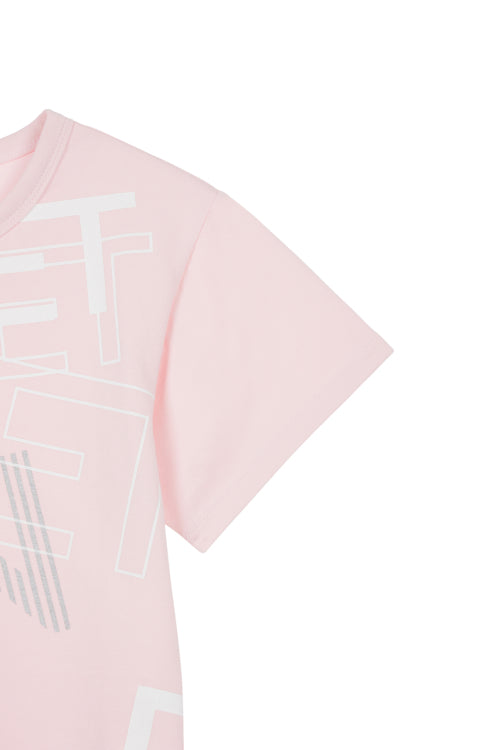 DEINET MIXED LOGO T SHIRTS - 3 COLORS PINK