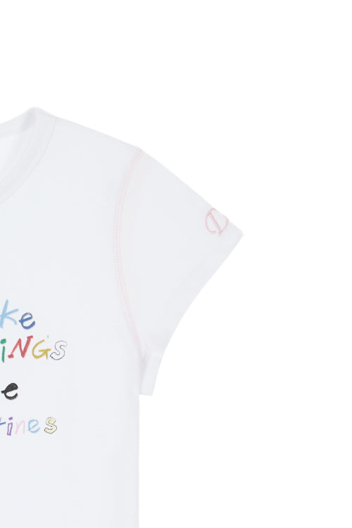 DEINET CRAYON LETTER T SHIRTS - 3 COLORS WHITE