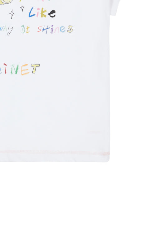 DEINET CRAYON LETTER T SHIRTS - 3 COLORS WHITE