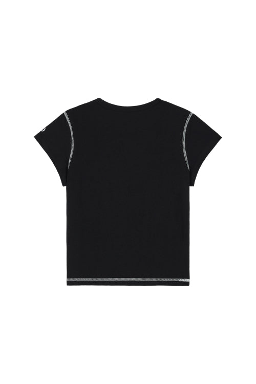 DEINET CRAYON LETTER T SHIRTS - 3 COLORS BLACK