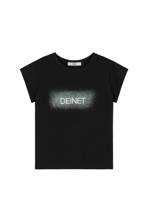 DEINET SPRAY LOGO T SHIRTS IN SKYBLUE - 5 COLORS BLACK