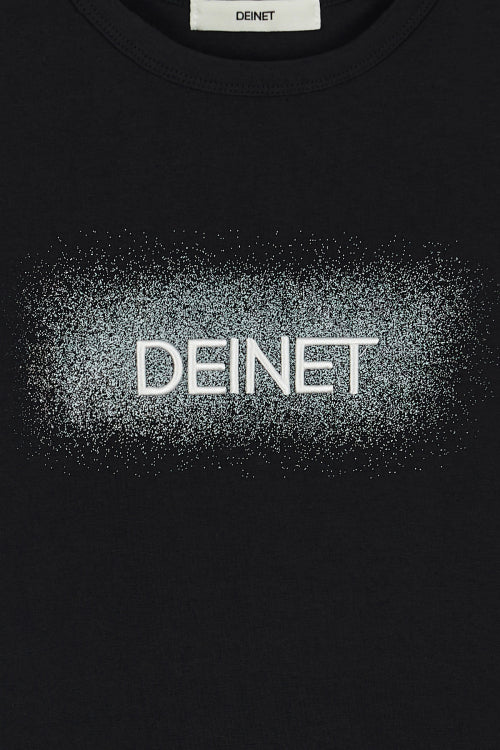 DEINET SPRAY LOGO T SHIRTS IN SKYBLUE - 5 COLORS BLACK