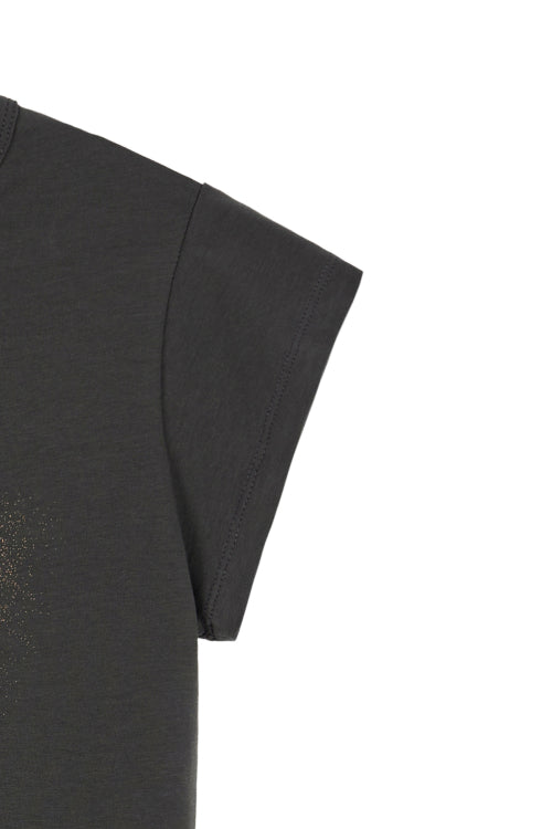 DEINET SPRAY LOGO T SHIRTS IN SKYBLUE - 5 COLORS CHARCOAL