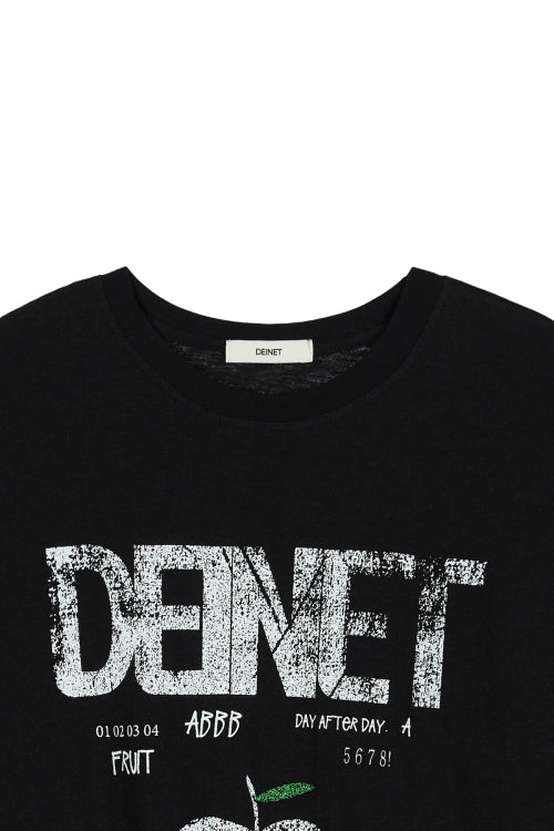 DEINET APPLE LOGO T SHIRTS - 3 COLORS BLACK