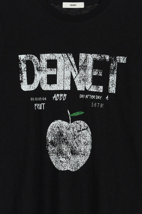 DEINET APPLE LOGO T SHIRTS - 3 COLORS BLACK