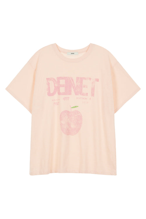 DEINET APPLE LOGO T SHIRTS - 3 COLORS PINK