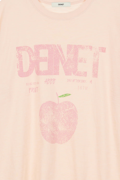 DEINET APPLE LOGO T SHIRTS - 3 COLORS PINK