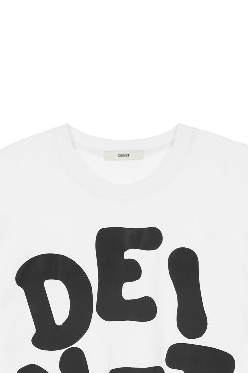 DEINET BOLD LOGO T SHIRTS - 3 COLORS WHITE