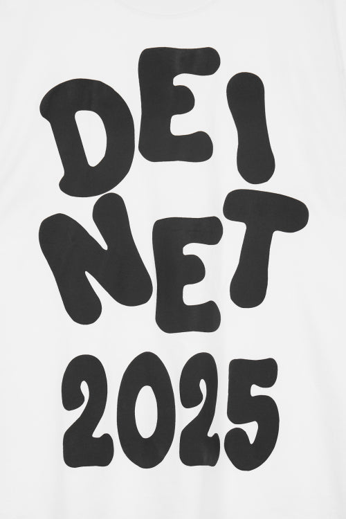 DEINET BOLD LOGO T SHIRTS - 3 COLORS WHITE