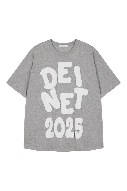 DEINET BOLD LOGO T SHIRTS - 3 COLORS MELANGE GREY