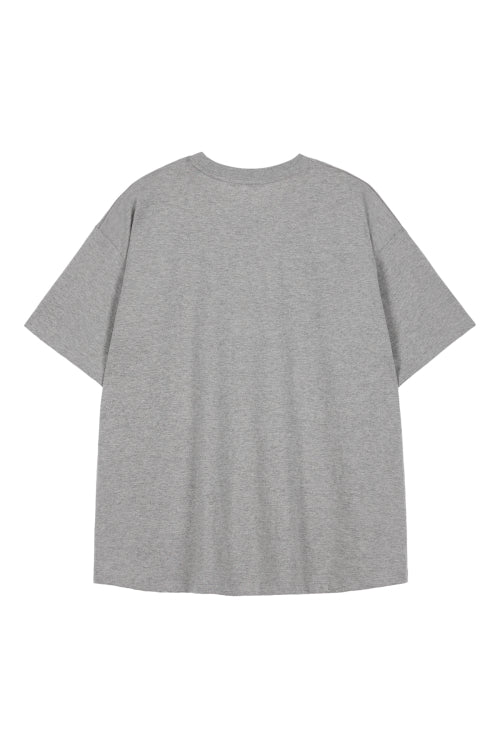DEINET BOLD LOGO T SHIRTS - 3 COLORS MELANGE GREY