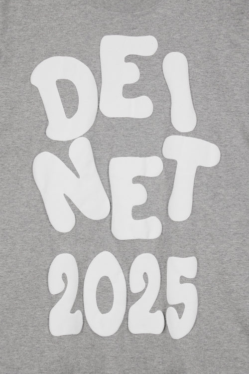 DEINET BOLD LOGO T SHIRTS - 3 COLORS MELANGE GREY
