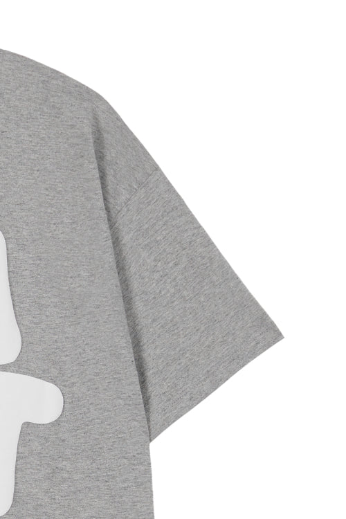 DEINET BOLD LOGO T SHIRTS - 3 COLORS MELANGE GREY
