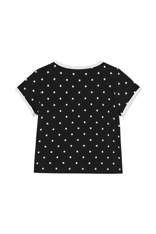 DEINET DOT RINGER T SHIRTS - 4 COLORS BLACK