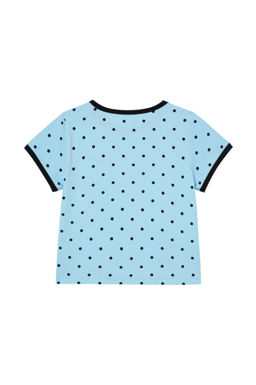 DEINET DOT RINGER T SHIRTS - 4 COLORS SKY BLUE
