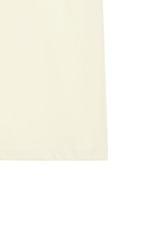 DEINET LINE LOGO RINGER T SHIRTS - 3 COLORS CREAM