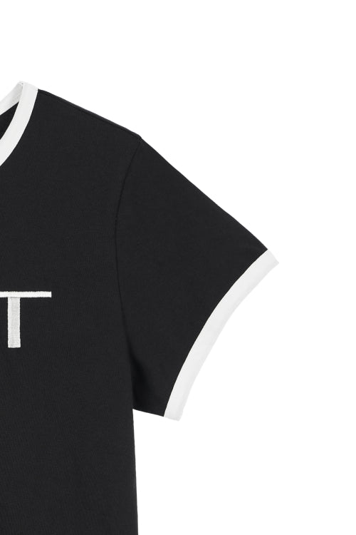 DEINET LINE LOGO RINGER T SHIRTS - 3 COLORS BLACK