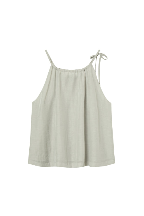 DEINET FLARE HALTER TOP BEIGE