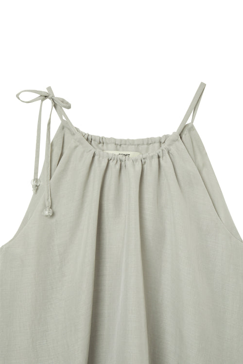DEINET FLARE HALTER TOP BEIGE