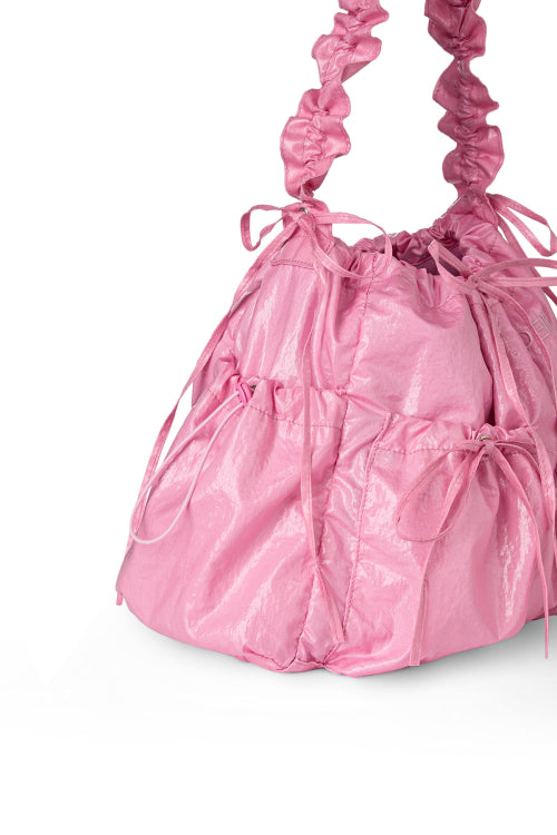 DEINET COATING SHIRRING BAG - 4 COLORS PINK