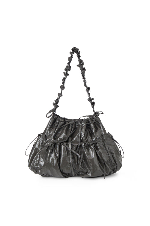 DEINET COATING SHIRRING BAG - 4 COLORS CHARCOAL