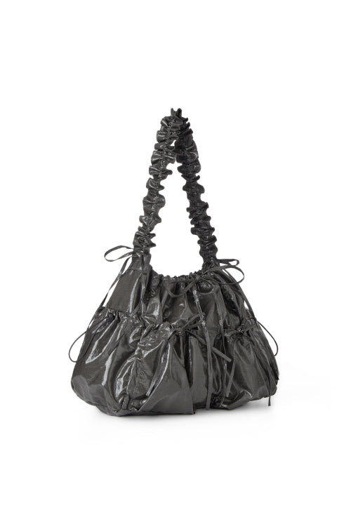 DEINET COATING SHIRRING BAG - 4 COLORS CHARCOAL