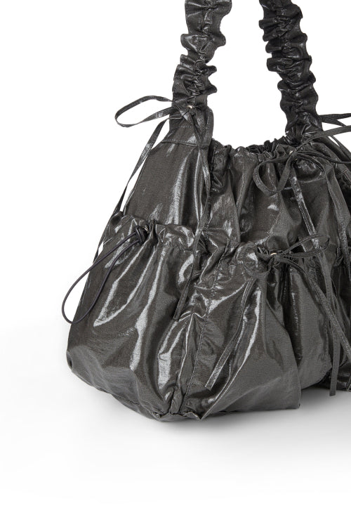 DEINET COATING SHIRRING BAG - 4 COLORS CHARCOAL