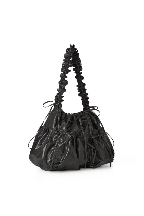 DEINET COATING SHIRRING BAG - 4 COLORS BLACK