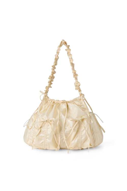 DEINET COATING SHIRRING BAG - 4 COLORS CREAM