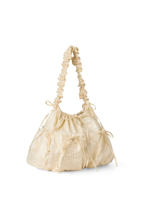 DEINET COATING SHIRRING BAG - 4 COLORS CREAM