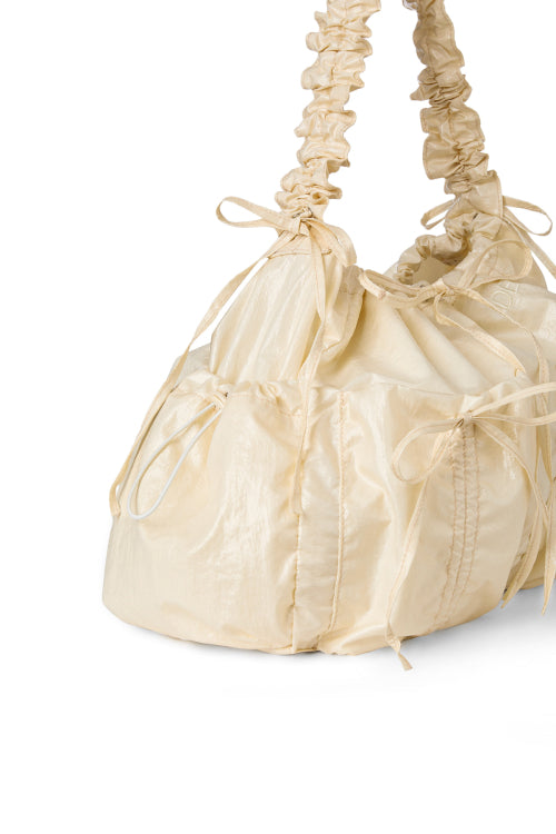 DEINET COATING SHIRRING BAG - 4 COLORS CREAM