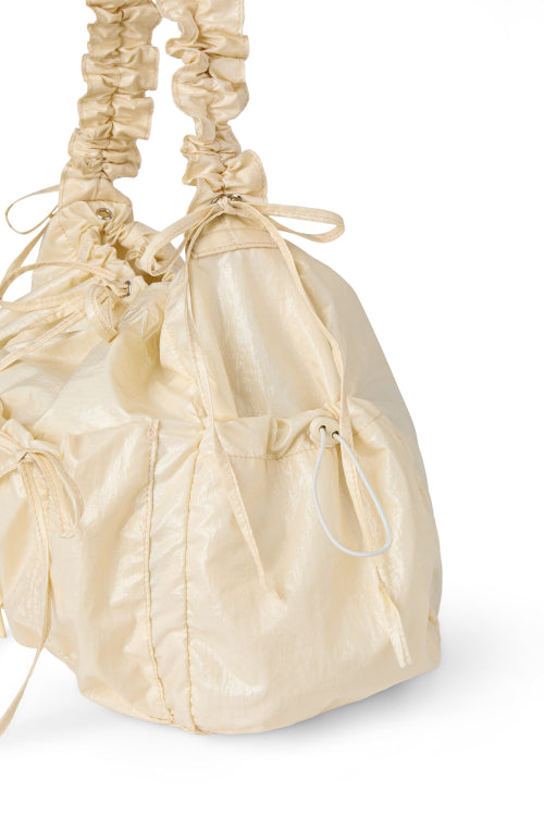 DEINET COATING SHIRRING BAG - 4 COLORS CREAM