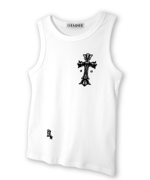 GOTHIC CROSS TOP - 3 COLORS IVORY