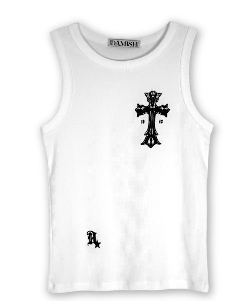 GOTHIC CROSS TOP - 3 COLORS IVORY