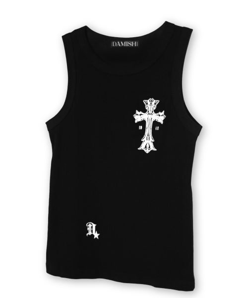 GOTHIC CROSS TOP - 3 COLORS BLACK
