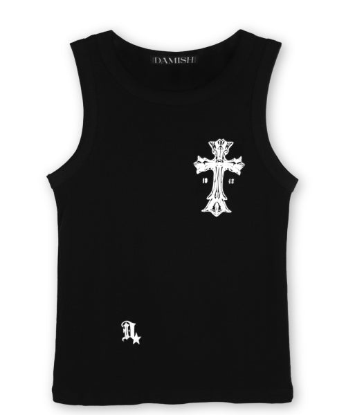 GOTHIC CROSS TOP - 3 COLORS BLACK